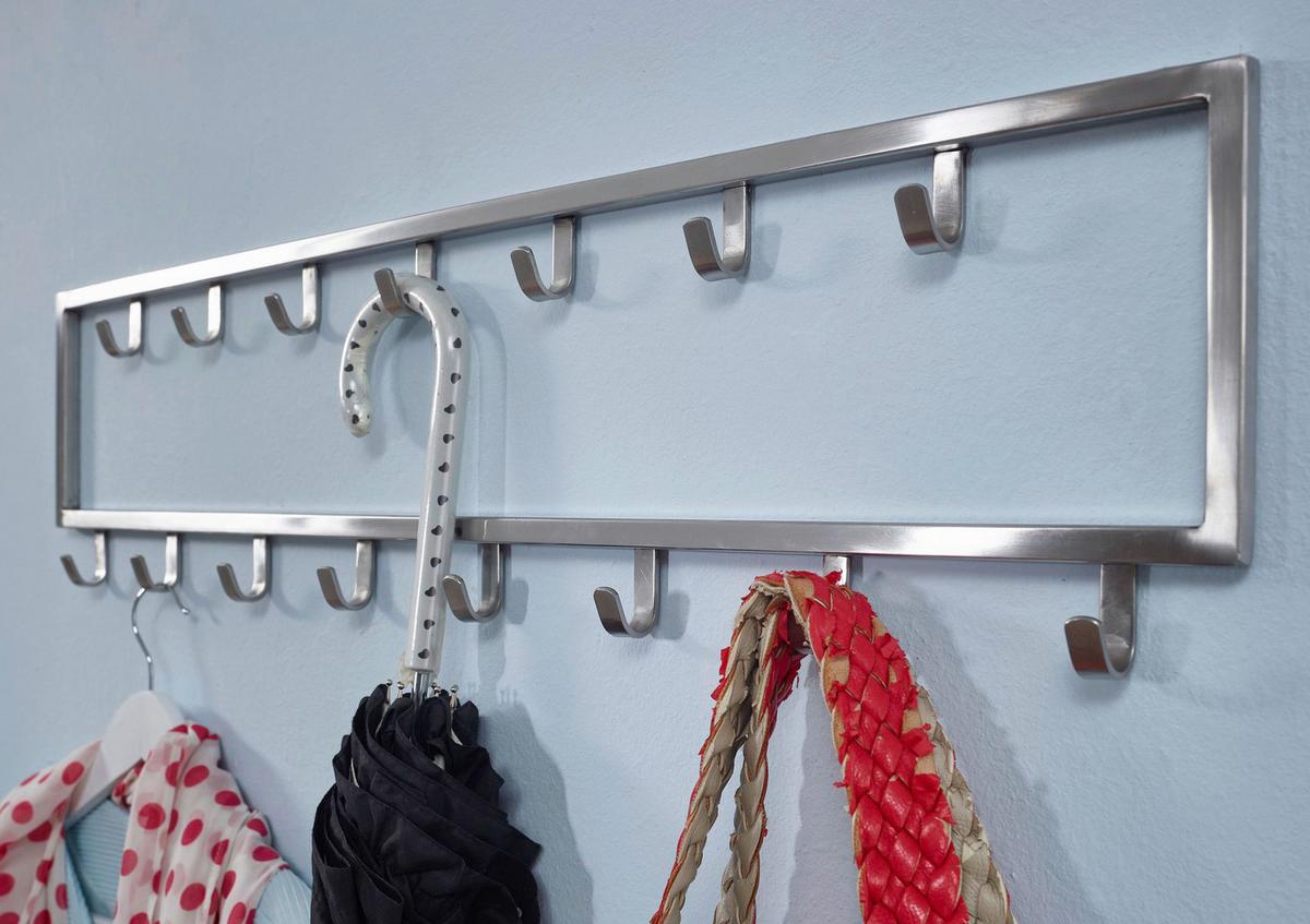 Wandgarderobe Wohhnling Silberfarben B:80 Cm - Silberfarben, MODERN, Metall (80/20/4cm) - MID.YOU