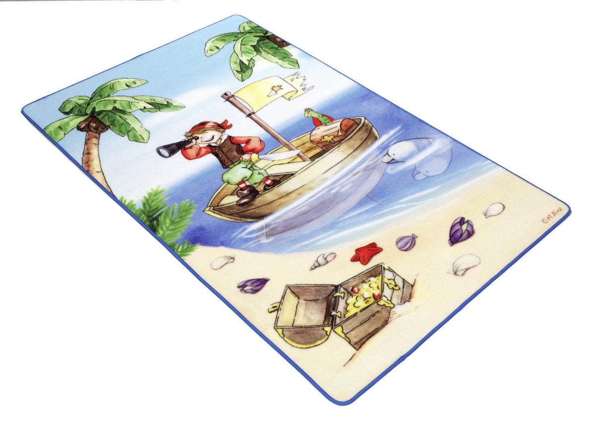 Kinderteppich Pirat Blau/bunt Lovely Kids 100x160 Cm - Blau/Multicolor, Trend, Textil (100/160cm)