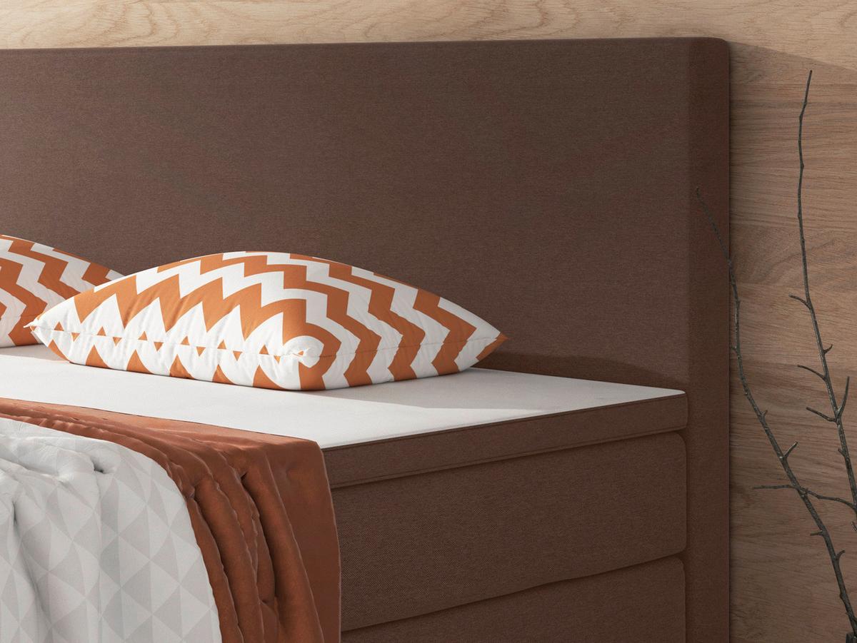 Boxspringbett Mit Topper 180x200 Cm Berlin F - Silberfarben/Braun, KONVENTIONELL, Textil (180/200cm) - MID.YOU