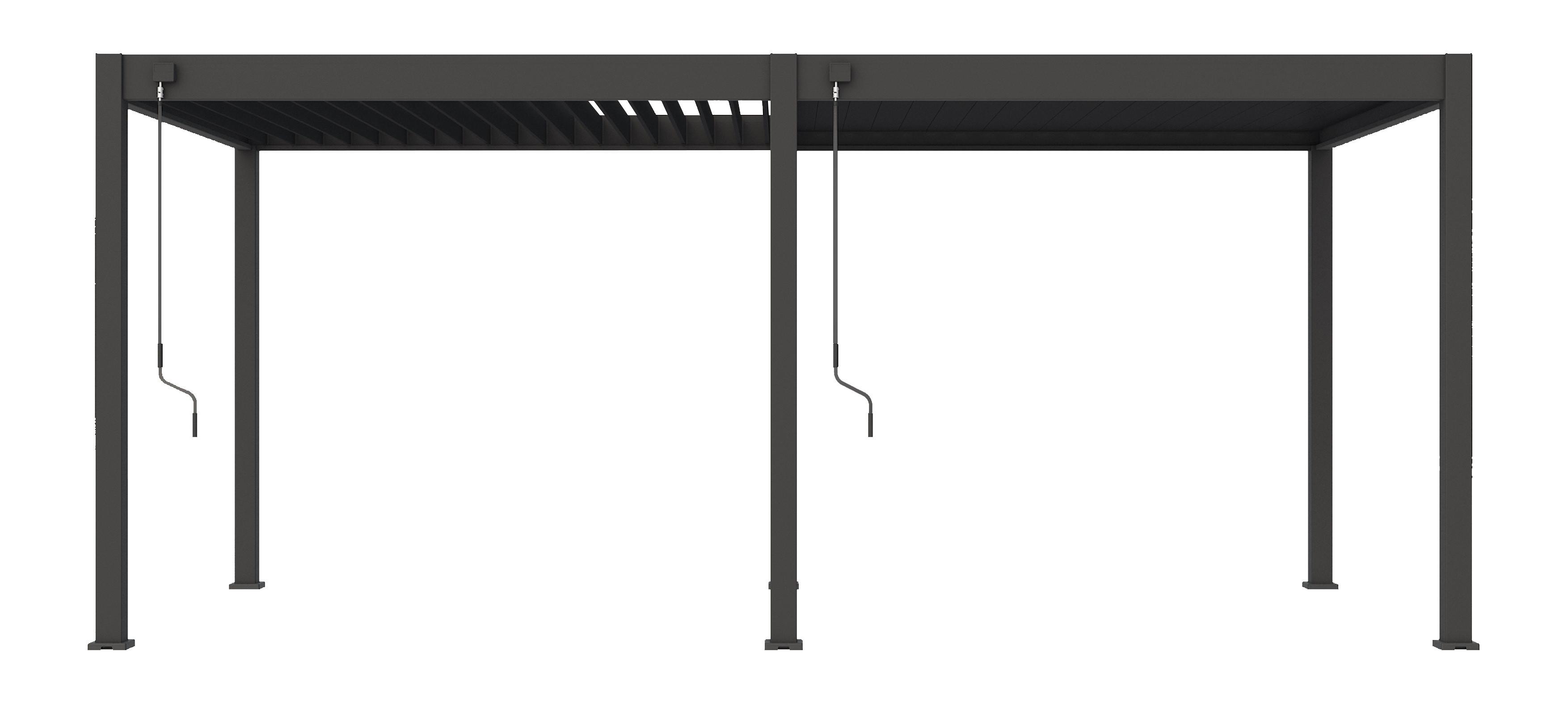 Pergola Deluxe 530x360 Cm Anthrazit Aluminium - Anthrazit, Basics, Metall (530/255/360cm) - WEIDE