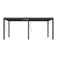 Pergola Deluxe 530x360 Cm Anthrazit Aluminium - Anthrazit, Basics, Metall (530/255/360cm) - WEIDE