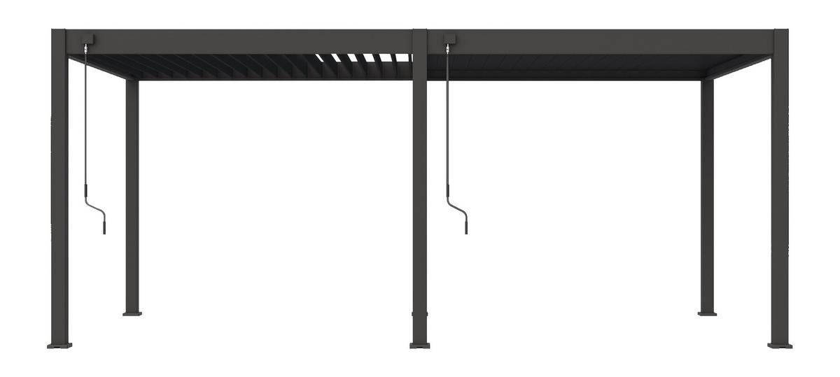 Pergola Deluxe 530x360 Cm Anthrazit Aluminium - Anthrazit, Basics, Metall (530/255/360cm) - WEIDE