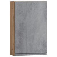Hängeschrank Varese B: 40 Cm Hellgrau/eiche Wotan - Eiche Wotan/Hellgrau, MODERN, Holzwerkstoff (40/64/20cm) - Held
