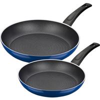 Pfannenset, 2-teilig Metall, blau - Blau, Basics, Metall (24+28cm) - GSW