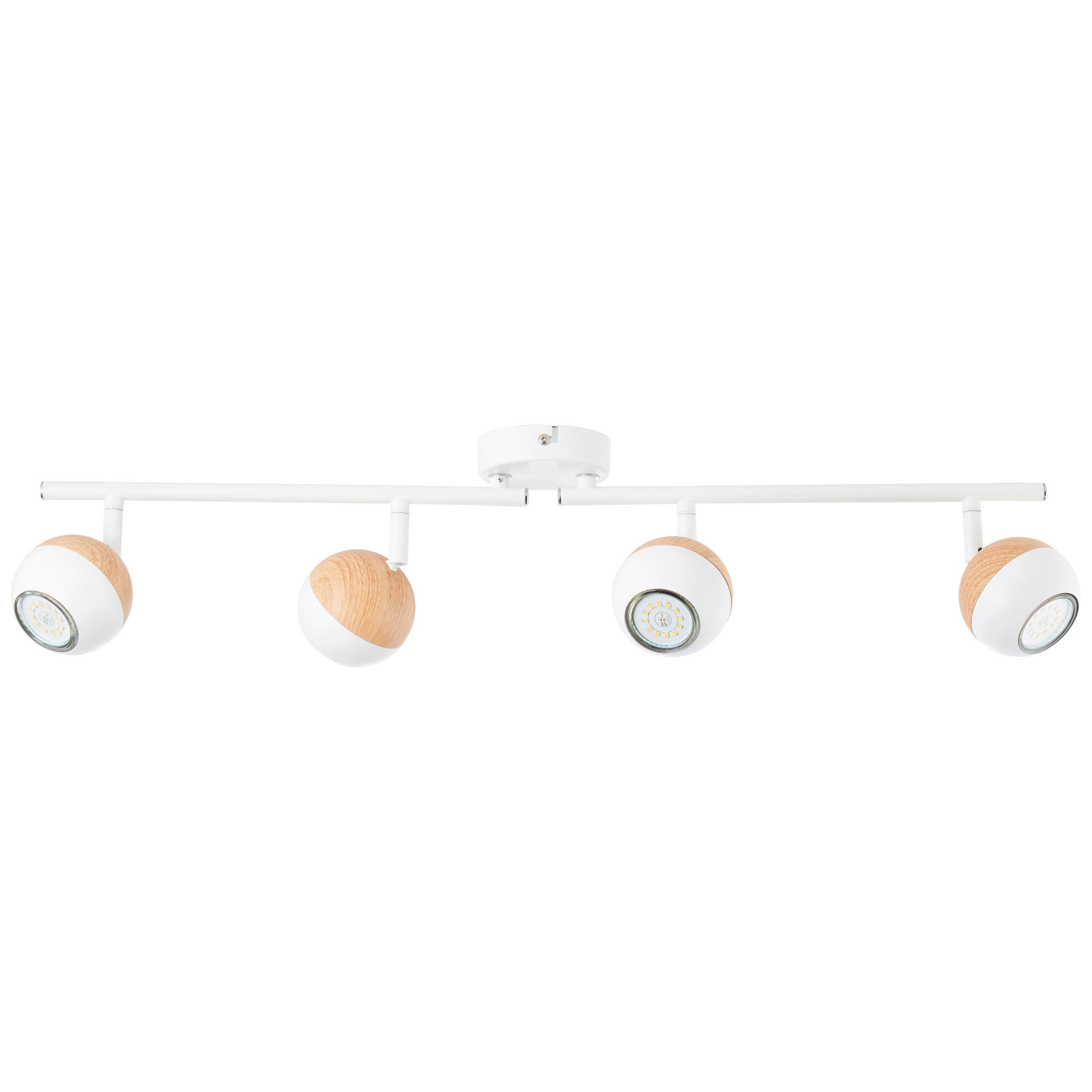 Deckenleuchte Scan L: 75 cm, 4-Flammig, drehbar - Weiß, Basics, Metall (75/12,5/8cm) - Brilliant