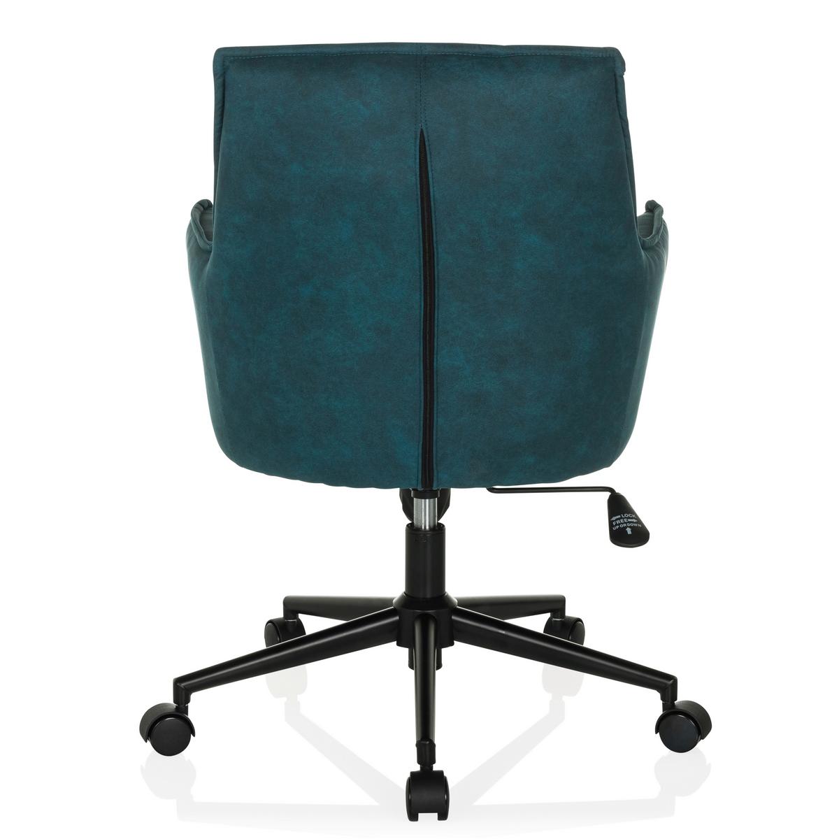 Drehstuhl Solao Life Dunkelblau B: 54 cm - Schwarz/Dunkelblau, MODERN, Kunststoff/Textil (54/85/70cm) - MID.YOU