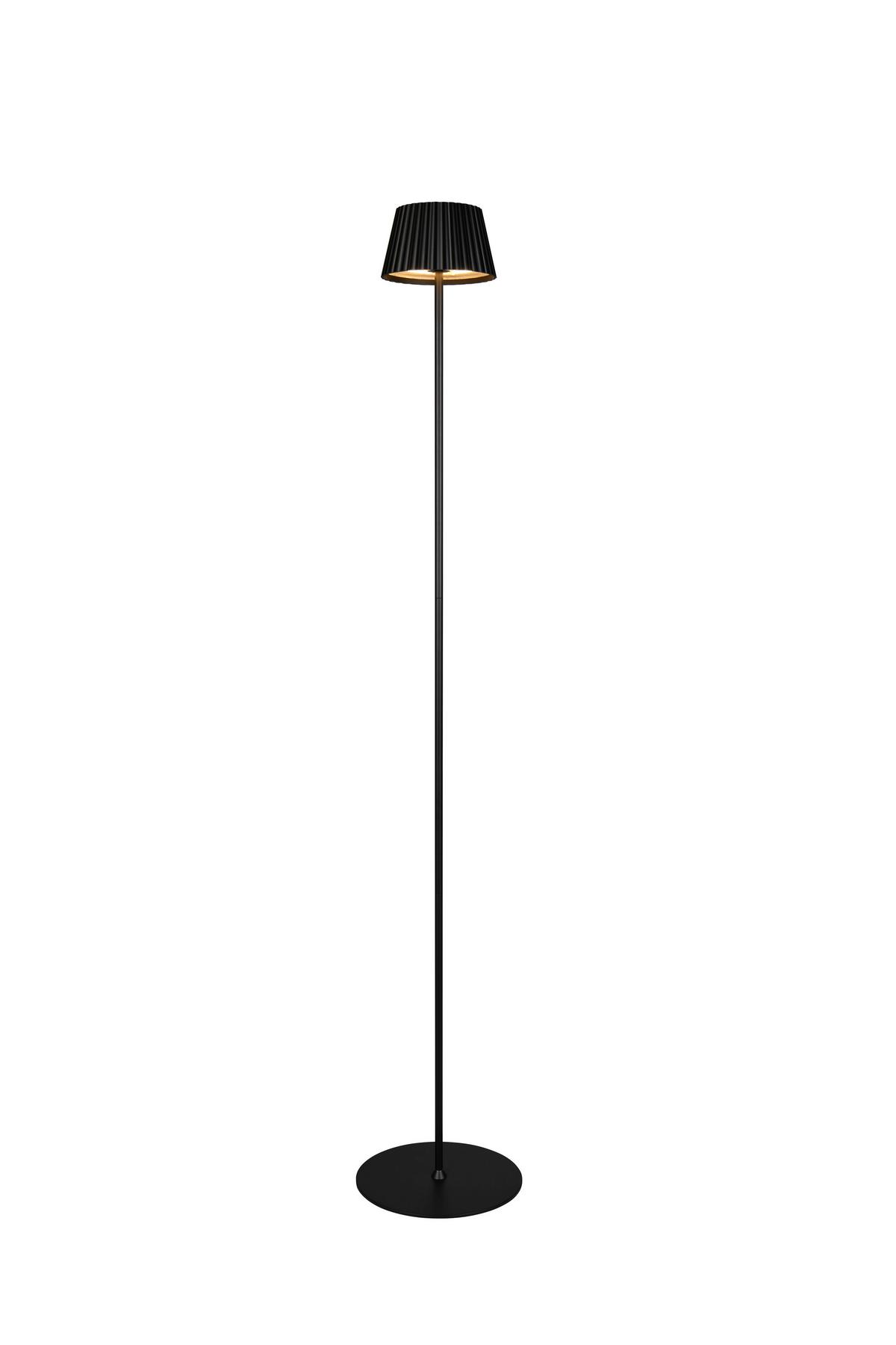 Akku-Stehleuchte R47706132 Suarez - Schwarz, Design, Metall (13,5/123cm)