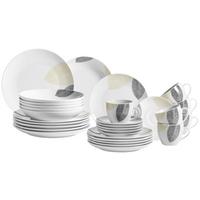 Kombiservice Jona 30-Teilig Weiß Keramik - Weiß, Basics, Keramik - Mäser
