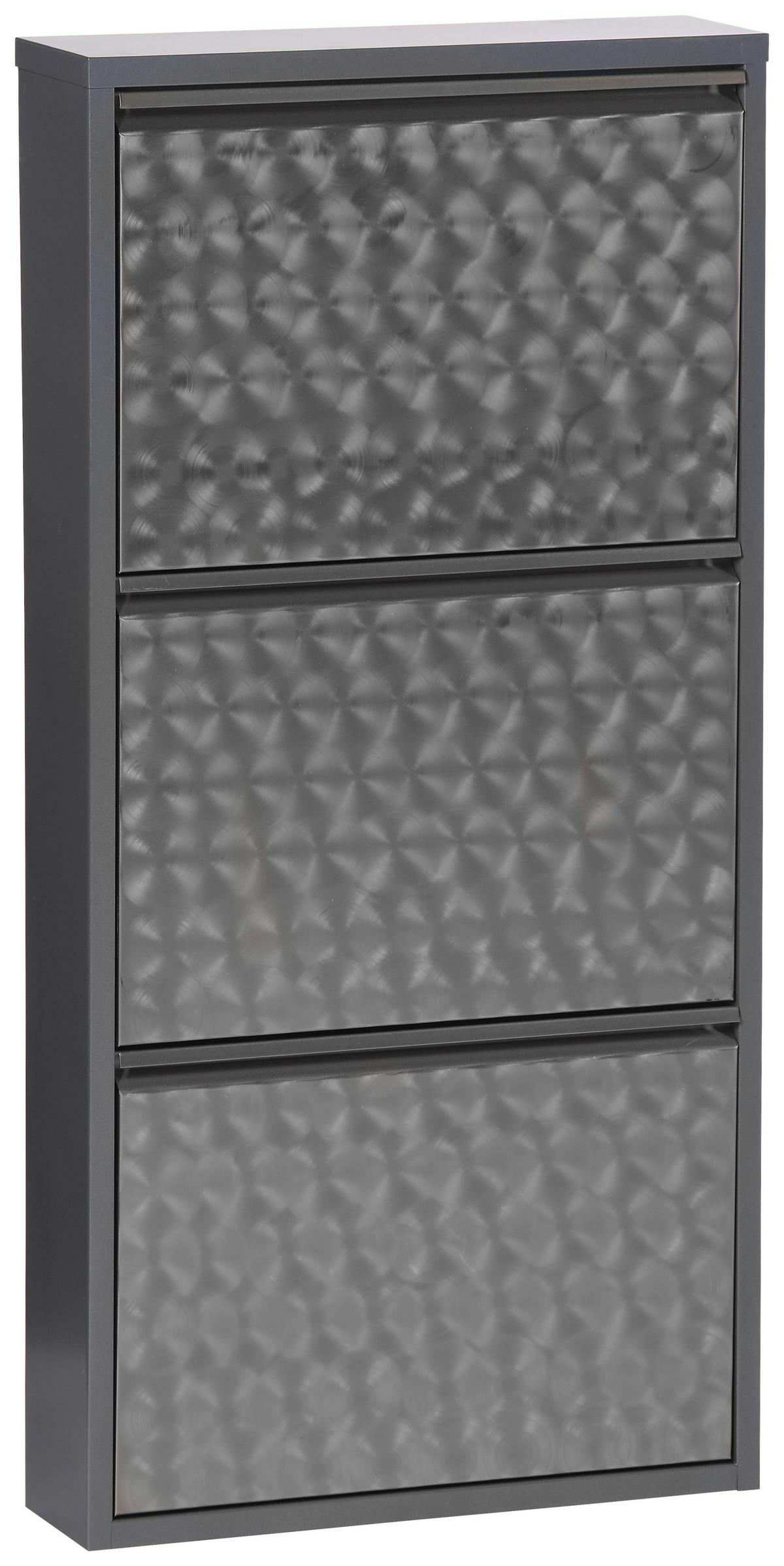 Schuhkipper Mac 3 Klappen Grau B: 50 cm - Grau, Basics, Metall (50/105/13cm)