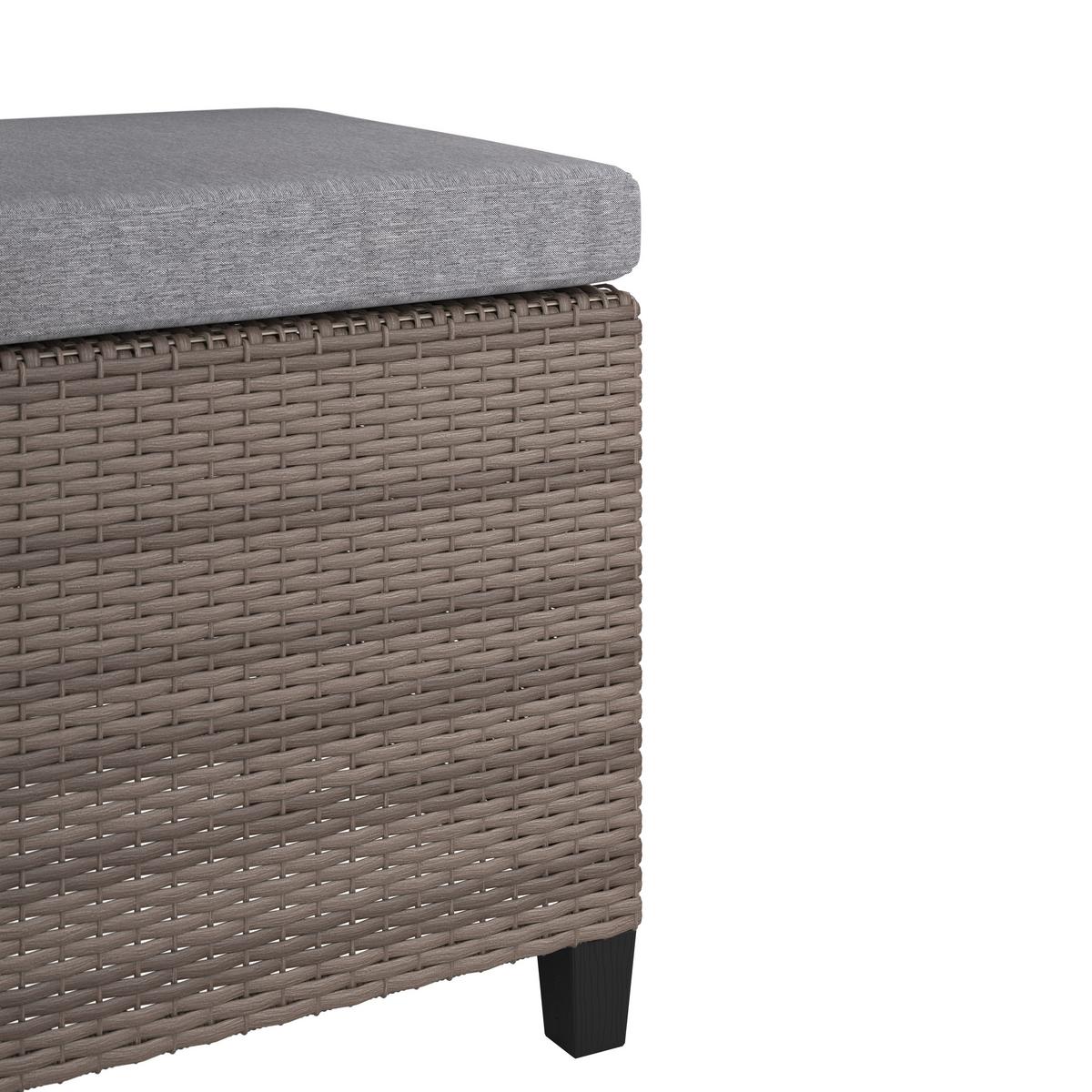 Loungegarnitur 5-Tlg. Porto aus Kunststoff mit Kissen - Grau, MODERN, Kunststoff/Textil (232/175cm) - Beldano