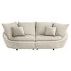 Bigsofa Maui - Beige/Hellgrau, MODERN, Textil (237/87/131cm) - Trendmanufaktur