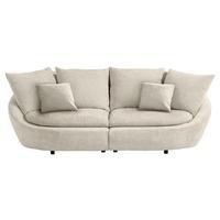 Bigsofa Maui - Beige/Hellgrau, MODERN, Textil (237/87/131cm) - Trendmanufaktur