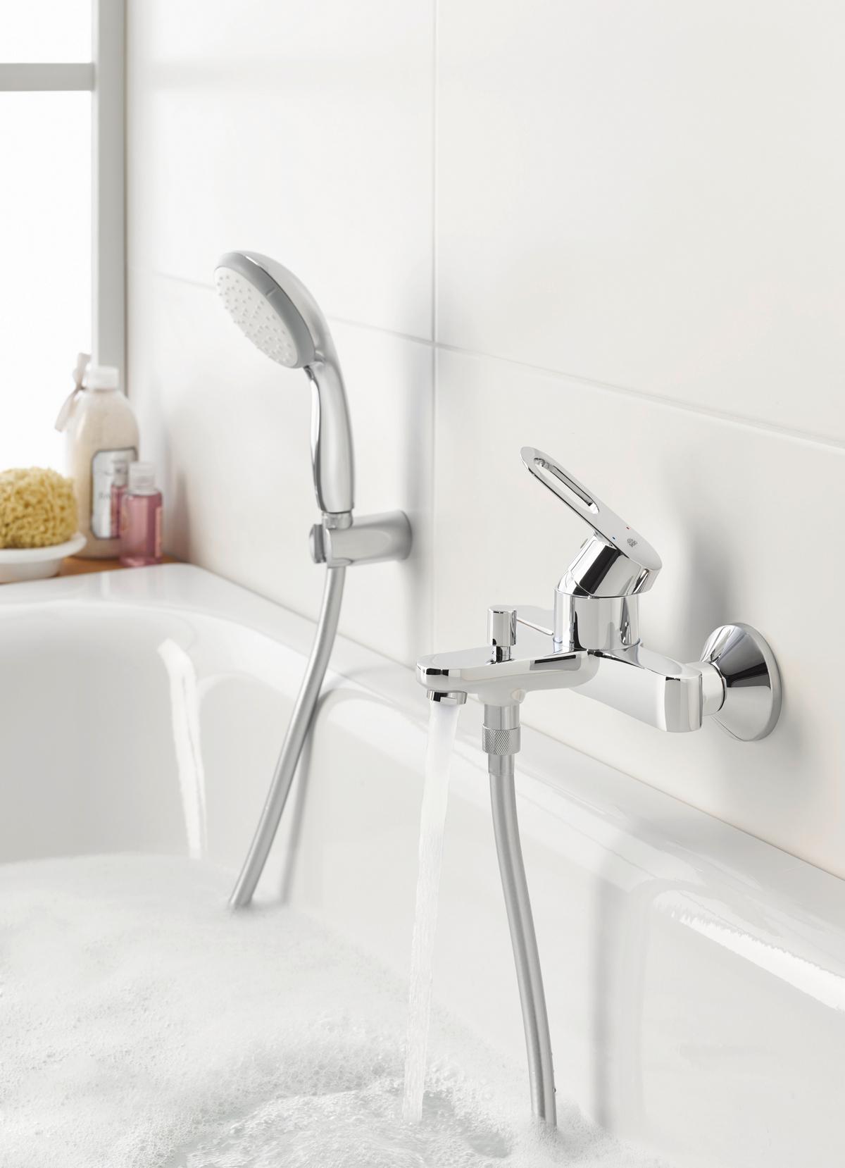 Badewannenarmatur Start Loop Chromfarben Chrom - Chromfarben, MODERN, Metall (7,8cm) - Grohe