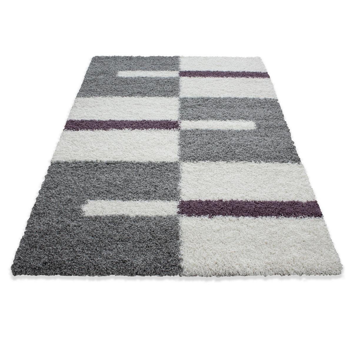 Hochflor Teppich Lila Gala 240x340 Cm - Lila, Design, Textil (240/340cm)