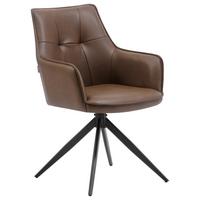 Armlehnstuhl Ion Braun/Schwarz - Schwarz/Braun, MODERN, Holz/Textil (58/87/61,5cm) - Livetastic