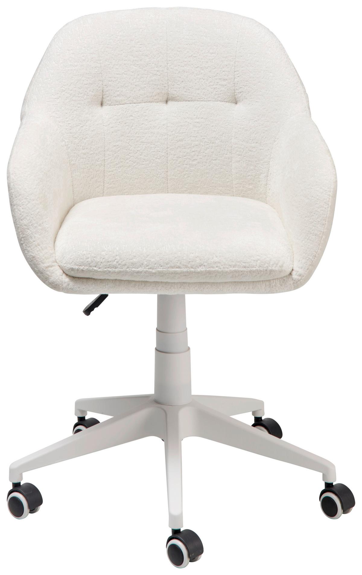 Drehstuhl Portland - Weiß, LIFESTYLE, Kunststoff/Textil (57/82-92/60cm) - MID.YOU