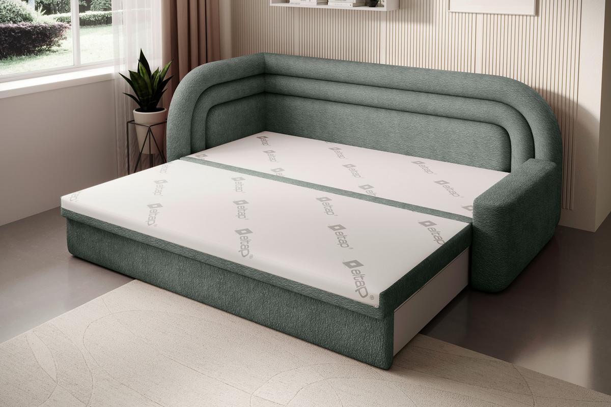 Récamiere Fabillo Grün B: 223cm - Schwarz/Grün, Design, Textil (86/80/223cm) - MID.YOU