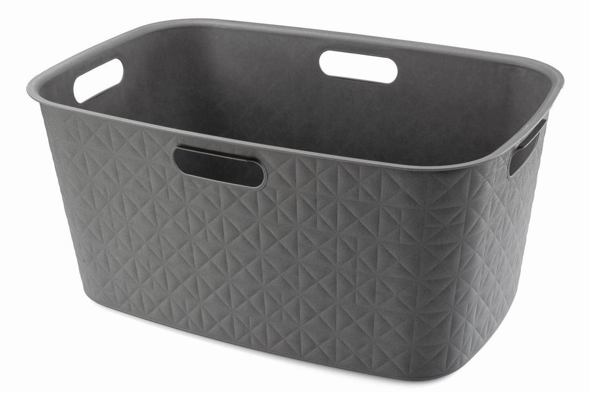 Ruháskosár Curver "softex" - sötétszürke, Basics (38/27.5/59cm)