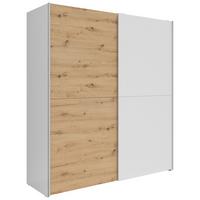 Šatní skříň TIME *CENOVÝ TRHÁK* - bílá/barvy stříbra, kompozitní dřevo/plast (170/191/59cm) - Based
