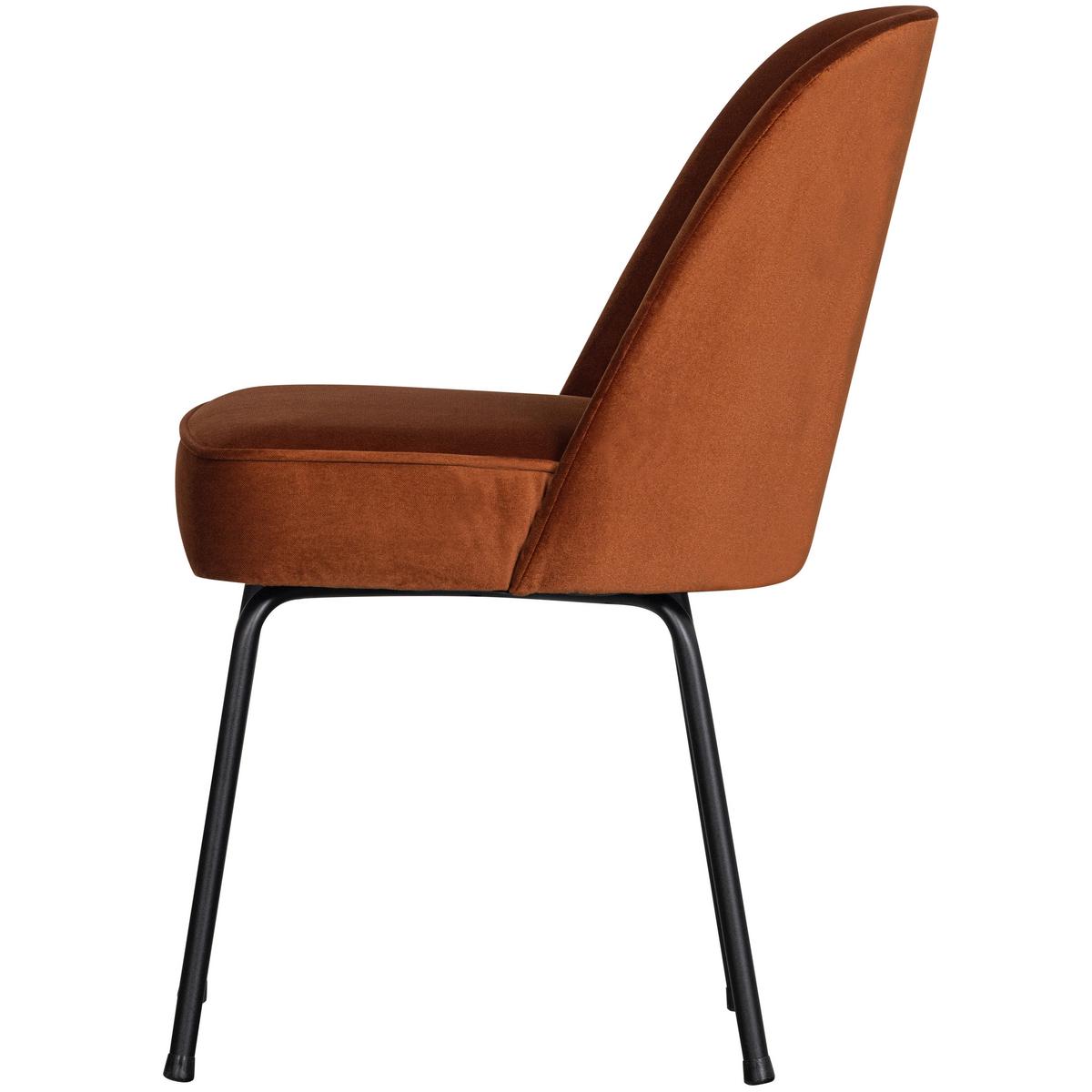 Stuhl-Set Vogue Rostfarben B: 50cm - Rostfarben/Schwarz, MODERN, Textil/Metall (50/83/57cm) - Livetastic