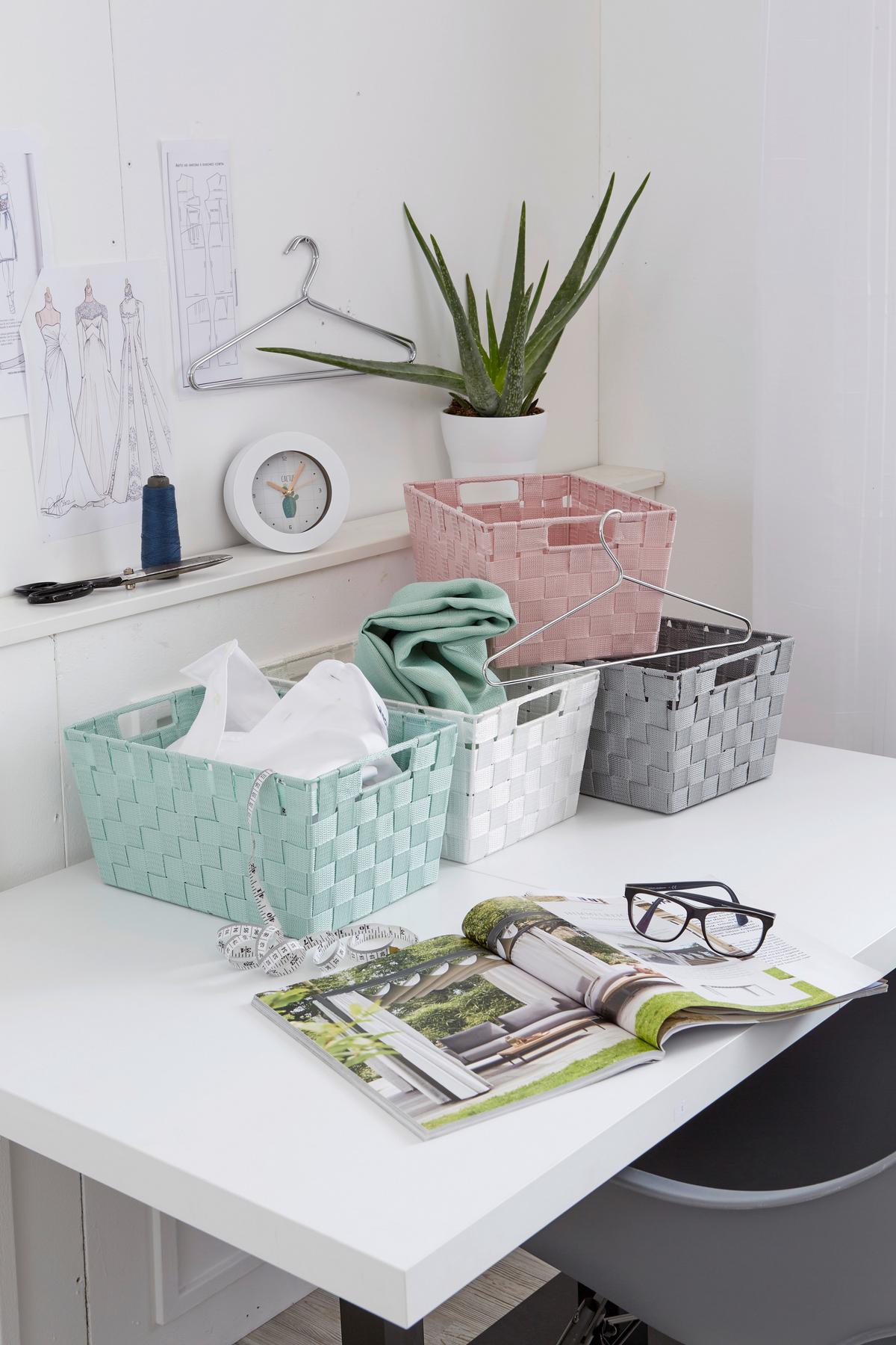 Polckosár Carolyn - szürke, Basics, műanyag (36/17/23cm) - Ondega