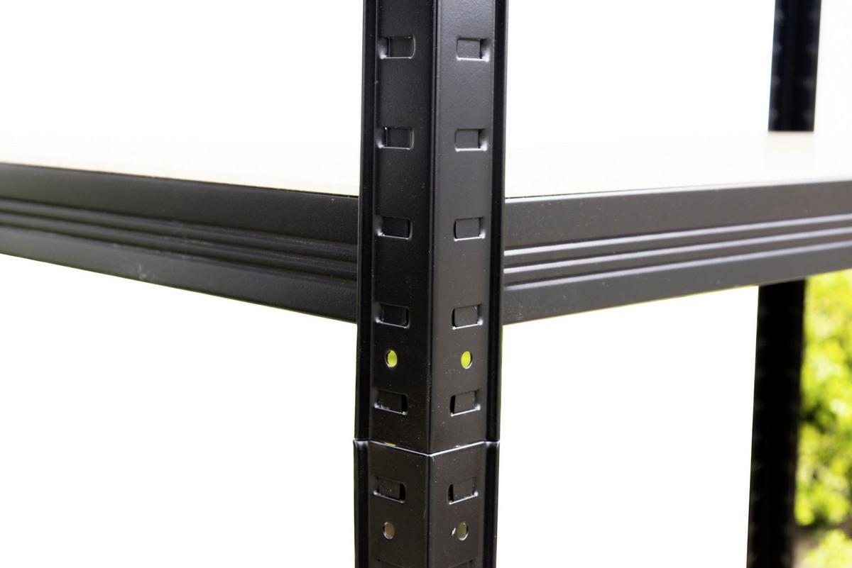 Schwerlastregal Simon 180x120x40 Cm - Schwarz, KONVENTIONELL, Holzwerkstoff/Metall (180/120/40cm) - Homezone