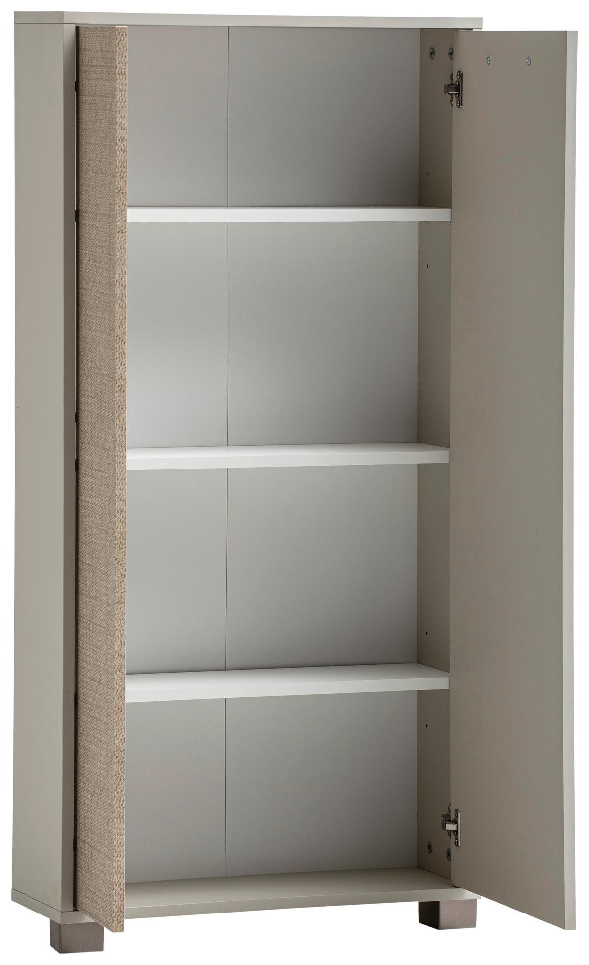 VYSOKÁ KOMODA EDNO - béžová, Design, kov/kompozitné drevo (59,8/124/19,55cm) - MID.YOU