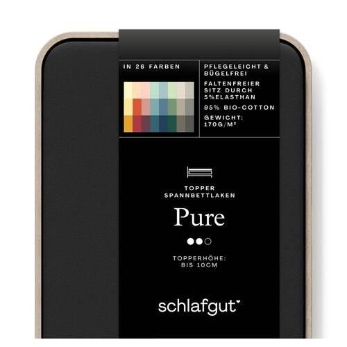 Topper-spannleintuch Pure Topper - Schwarz, Basics, Textil (180-200/200-220cm) - Schlafgut