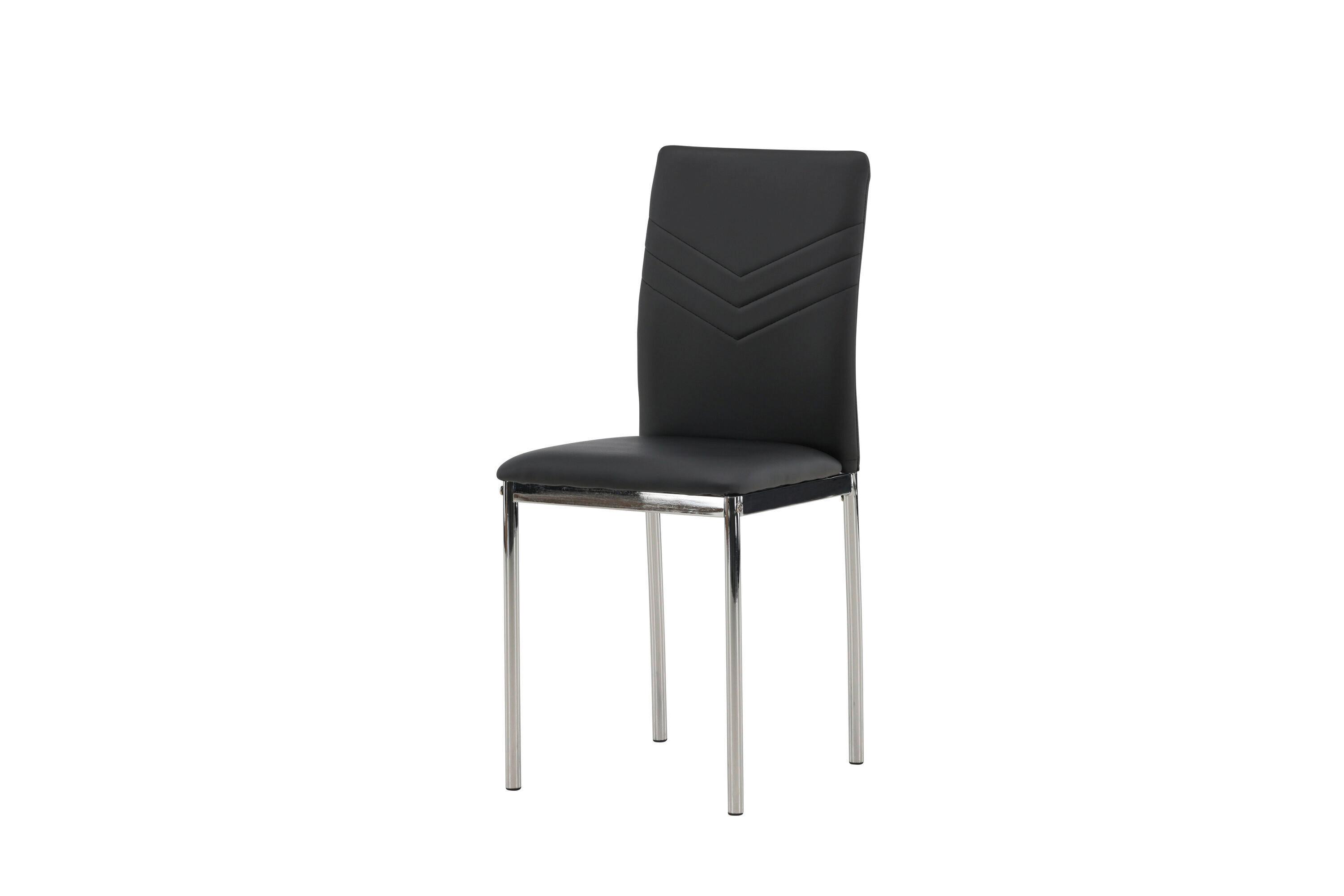 Stuhl Lily Schwarz/Chromfarben B: 40 cm - Chromfarben/Schwarz, MODERN, Textil/Metall (40/89/43cm) - Livetastic