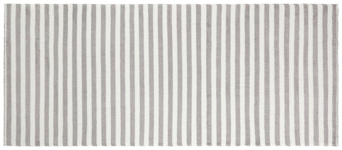 Strandtuch Ibiza - Silberfarben/Weiß, KONVENTIONELL, Textil (70/150cm) - Ondega