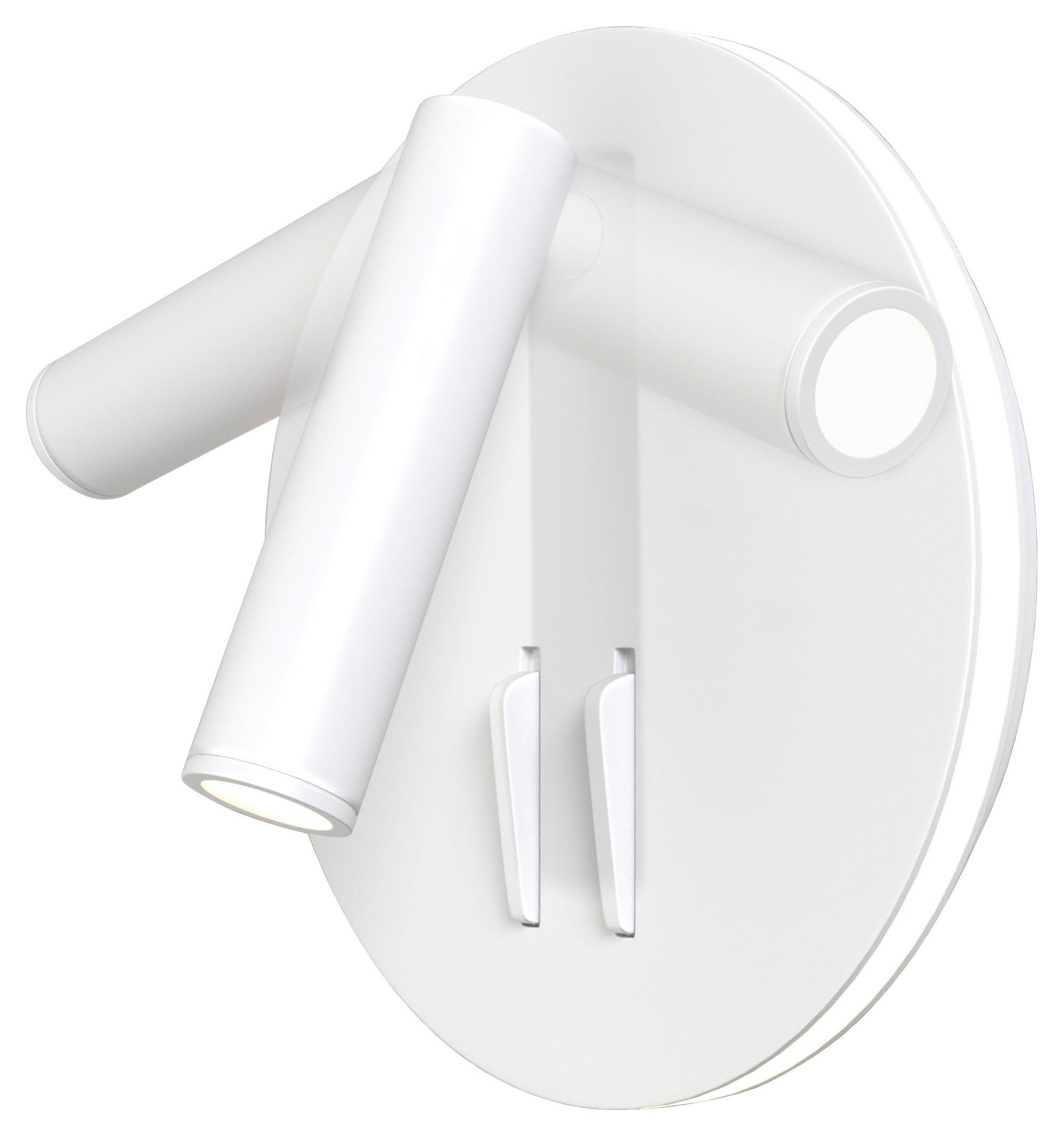 Wandleuchte Ios 176 - Weiß, Basics, Kunststoff/Metall (6,5/14/14cm) - MAYTONI