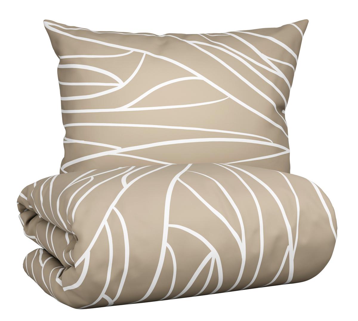 POSTEĽNÁ BIELIZEŇ JULIANE XXL - svetlohnedá, Konventionell, textil (200/220cm) - Mömax
