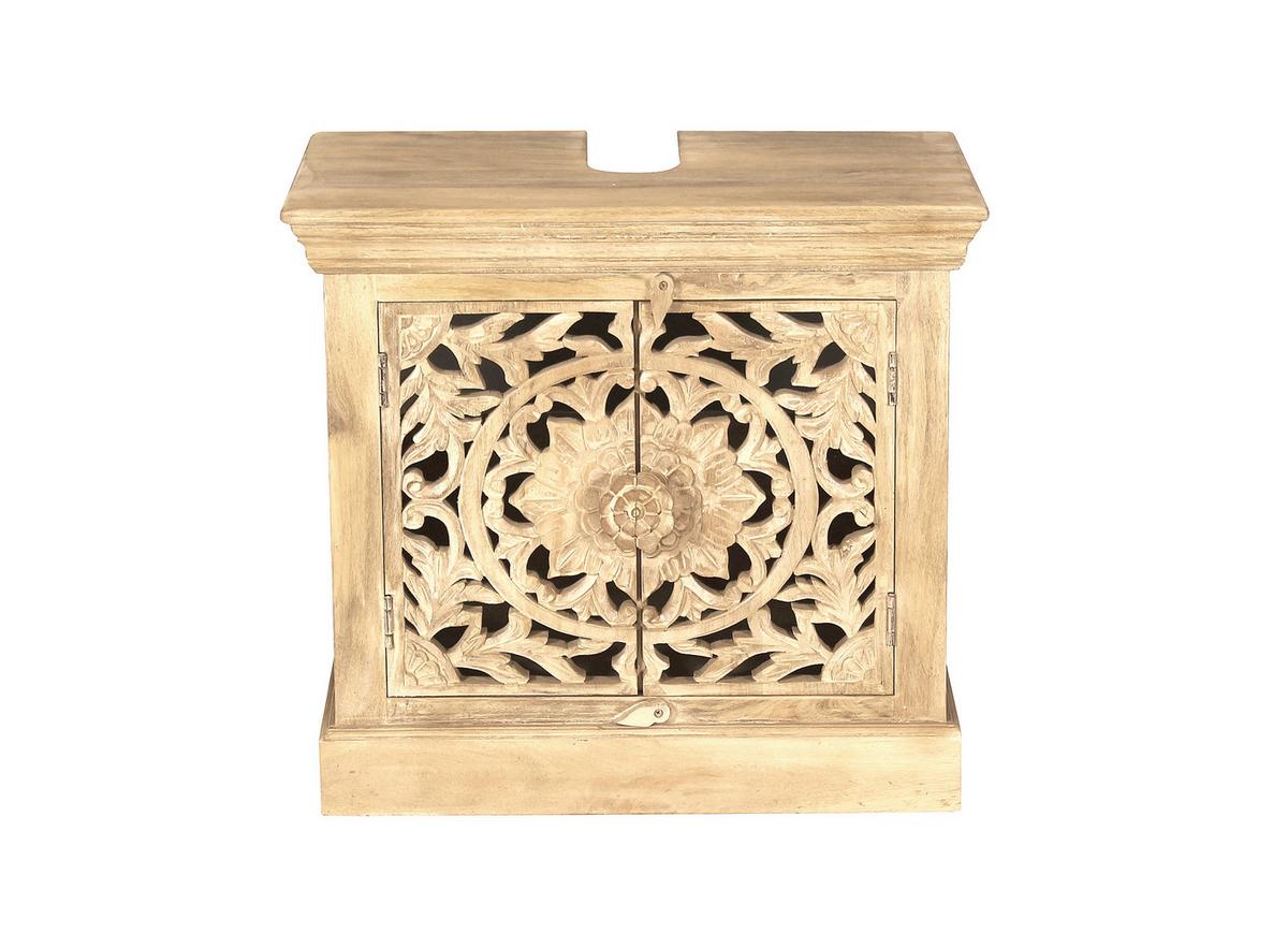 Unterschrank Mangoholz B: 66cm - Naturfarben, Design, Holz (66/60/41cm) - MID.YOU
