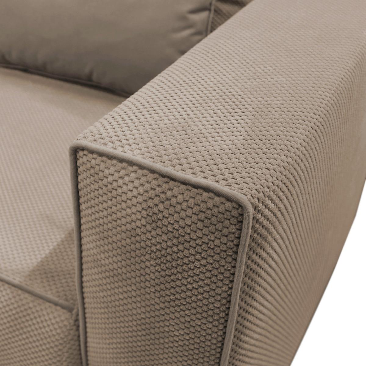 Récamiere Iga Re Taupe B: 168 cm - Taupe/Rosa, Design, Textil (168/73/99cm) - MID.YOU