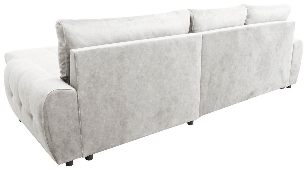 Rohová sedačka SOLAR, oboustranná, béžový samet - barvy chromu/béžová, Moderní, textil (277/175cm)