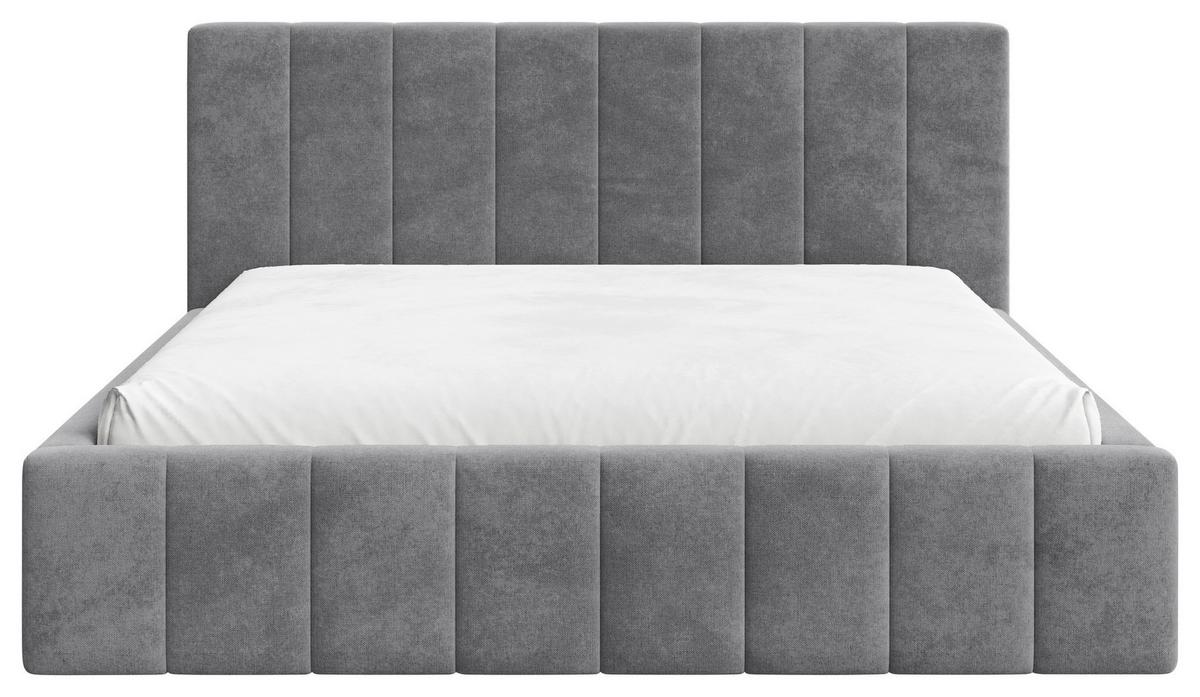 POLSTERBETT Sky Grau 160x200cm - Schwarz/Grau, MODERN, Holz (160/200cm) - MID.YOU