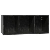 Wandregal Las Vegas Schwarz B: 90 cm - Schwarz, MODERN, Holzwerkstoff (90/36/37cm) - Vertico