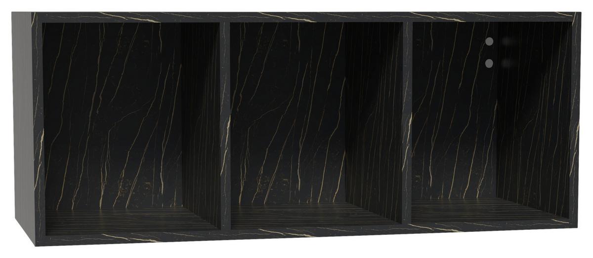 Wandregal Las Vegas Schwarz B: 90 Cm - Schwarz, MODERN, Holzwerkstoff (90/36/37cm) - Vertico