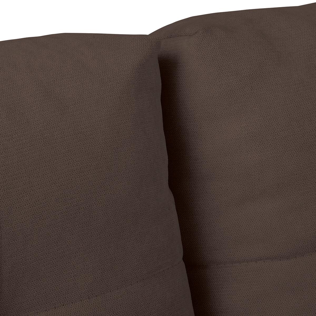 Ecksofa Azzuro Braun S: 256x175 Cm - Silberfarben/Braun, Design, Textil (256/175cm) - Livetastic