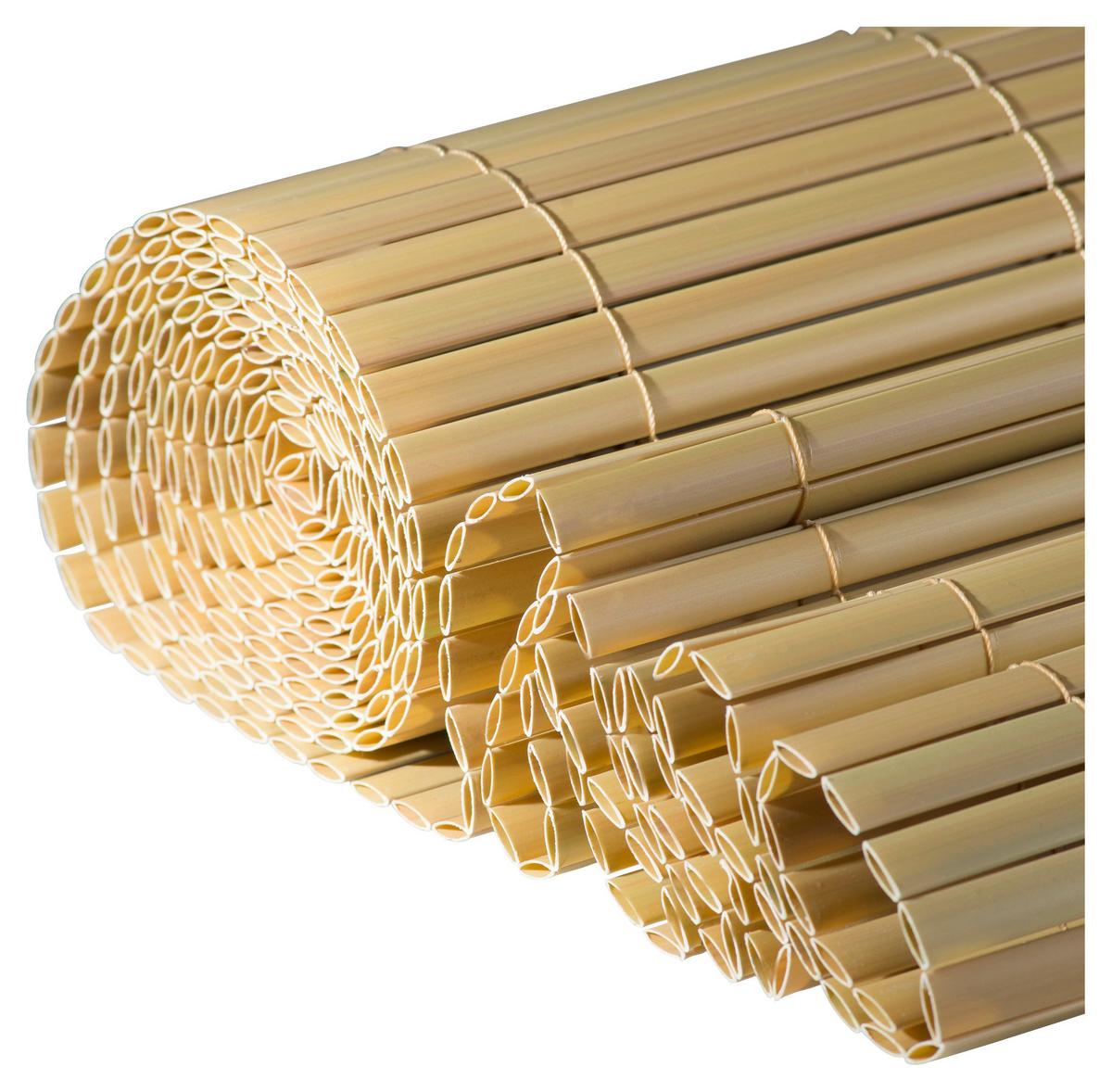 Sichtschutz Presidio Bambus 300x90 cm Witterungsbeständig - Beige, Basics, Kunststoff (300/90cm)
