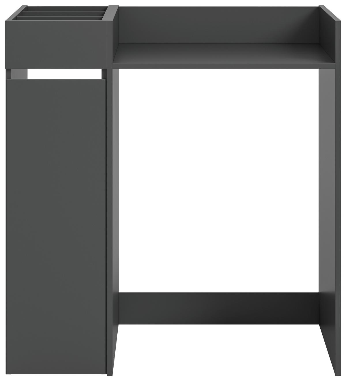 Waschmaschinenschrank Free Anthrazit B: 95cm - Anthrazit/Weiß, Basics, Holzwerkstoff (95/101/60cm) - MID.YOU