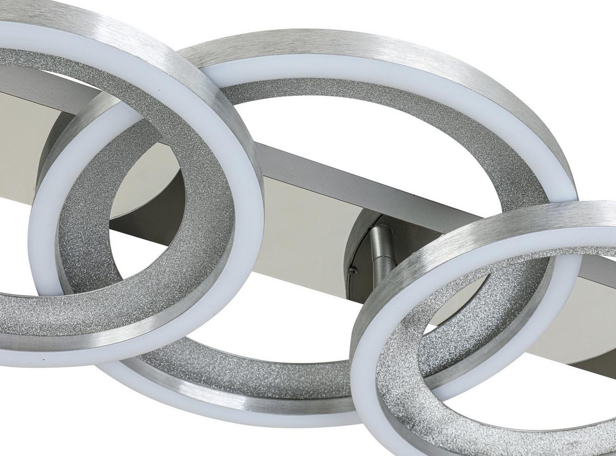 LED-DECKENLEUCHTE CILIA - Chromfarben/Silberfarben, Basics, Kunststoff/Metall (58,5/30,4/8cm) - Luca Bessoni