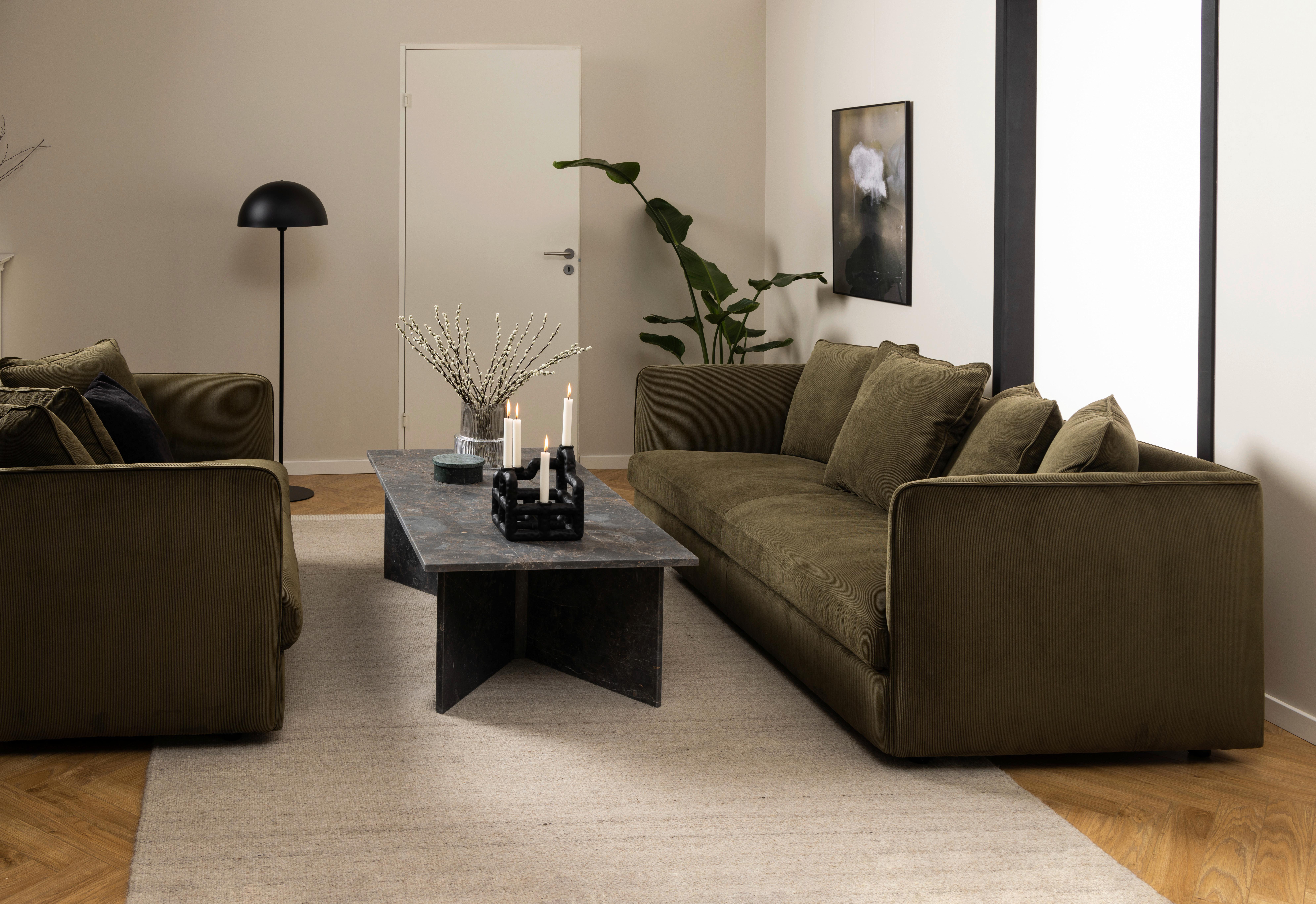 Couchtisch Vega Schwarz B: 70 Cm - Schwarz/Braun, Design, Stein (140/70/42cm) - Livetastic
