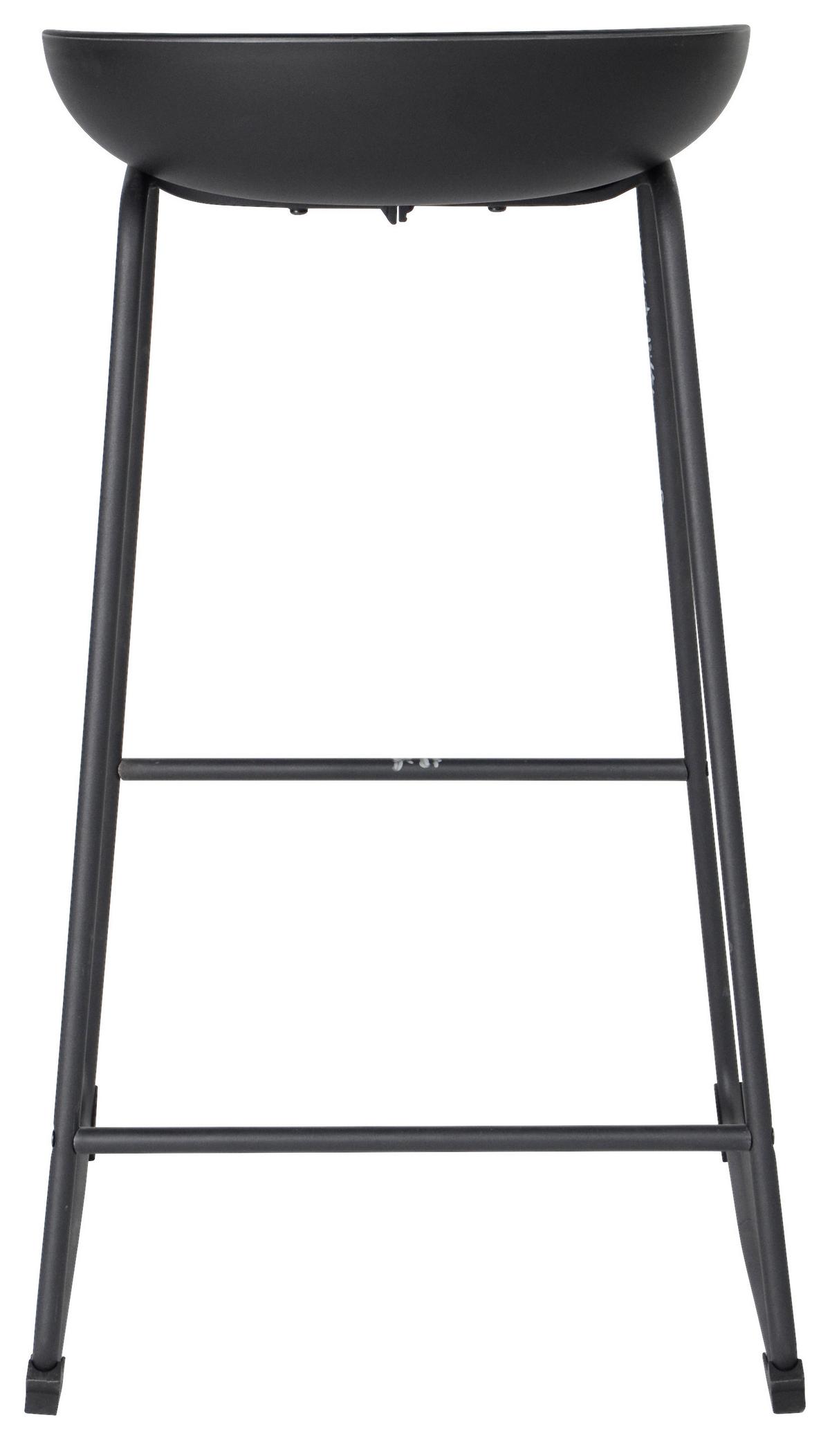 Barová židle Vegas, černá - šedá/černá, Moderní, kov/plast (43/84/45cm) - Based