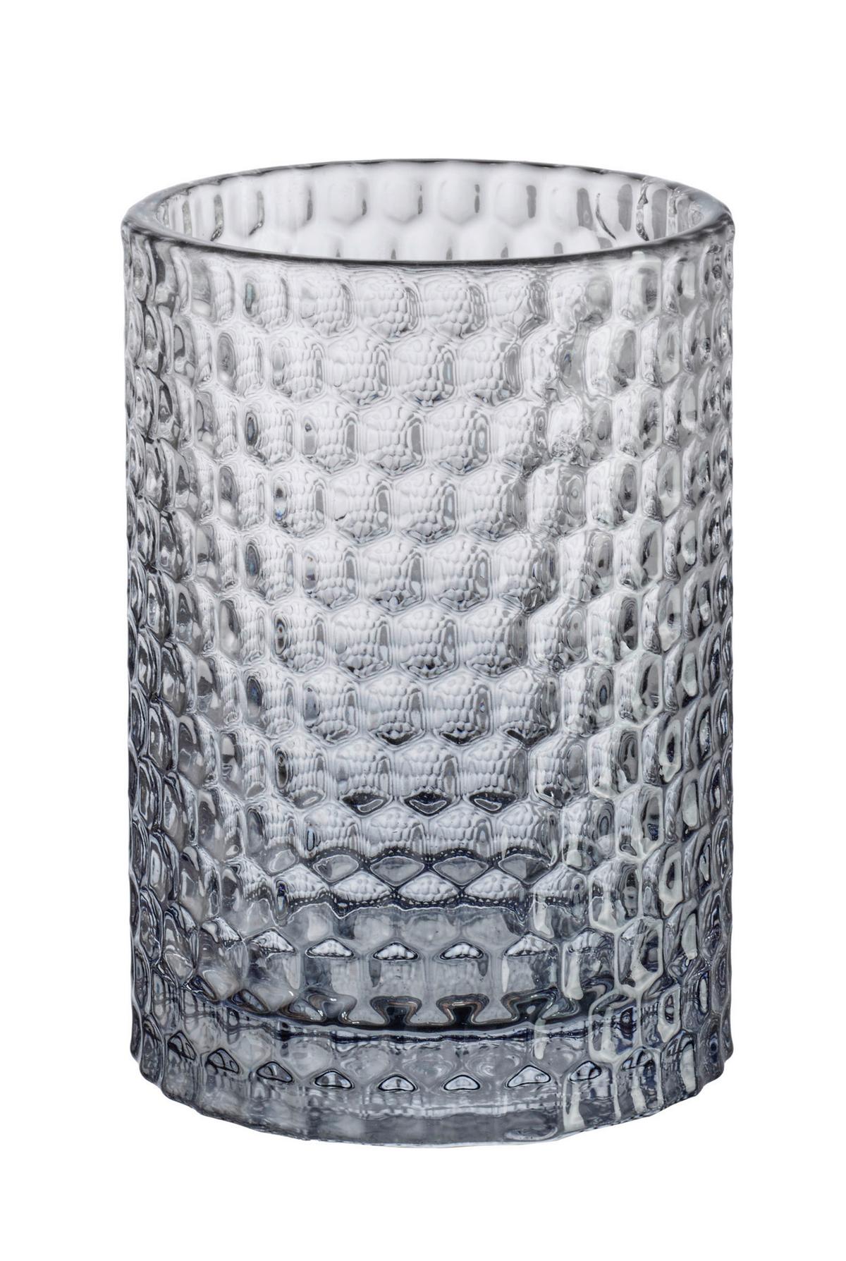 Zahnputzbecher Melua Anthrazit Glas - Anthrazit, Basics, Glas (7,6/11,4cm) - Kleine Wolke