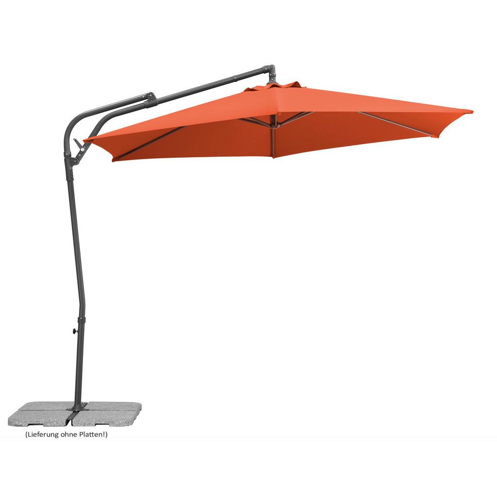 Ampelschirm Genua BHT: 278x263x300 cm Terracotta