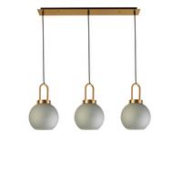 Hängeleuchte Snowdrop H: 120 Cm 3-Flammig - Messingfarben, LIFESTYLE, Glas/Metall (85/20/120cm)