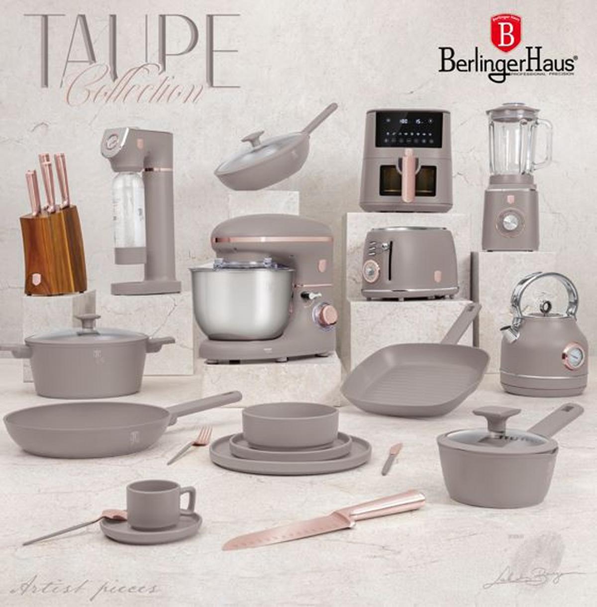 Pfannenset 3-tlg., Taupe Antihaftbeschichtet, - Taupe, Basics, Metall