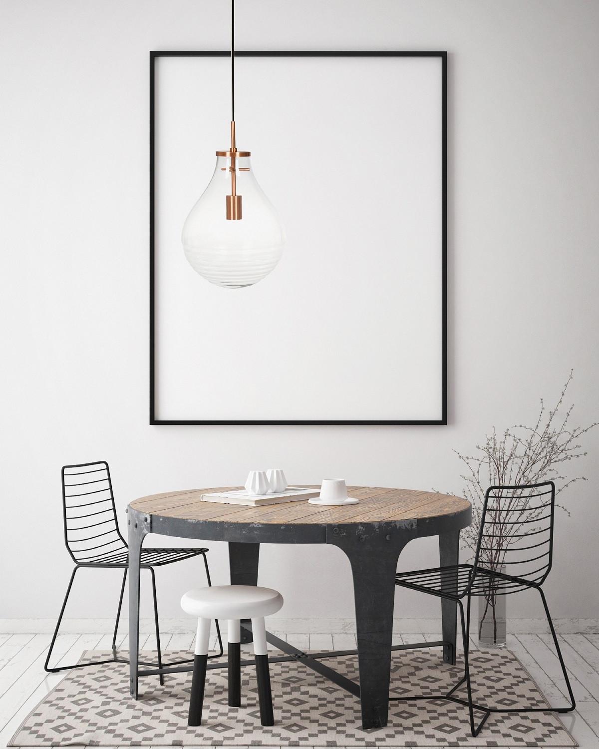 Hängeleuchte Tamo Large - Transparent/Kupferfarben, Trend, Glas (37,7/50/37,7cm) - Kayoom