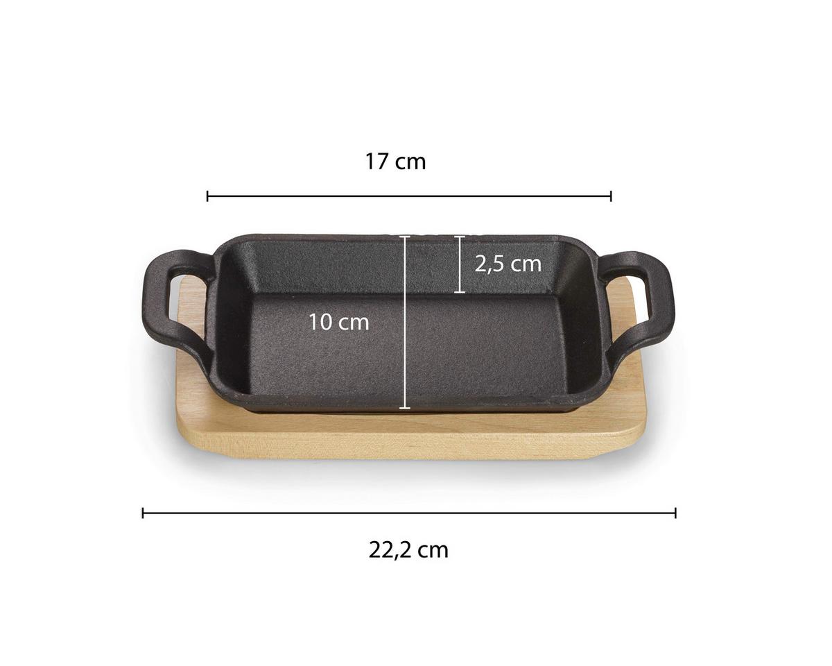 Auflaufform Echtwerk Servierschale - Schwarz, Design, Metall (17/10/2,5cm) - Echtwerk